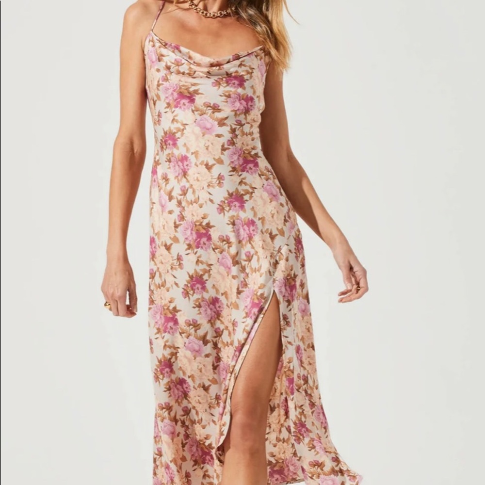 Astr The Label Gaia Floral Midi Dress, XS
